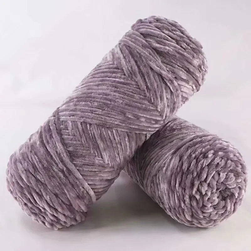 NONECN Polyester Velvet Chenille Yarn For Amigurumi 100g 130m