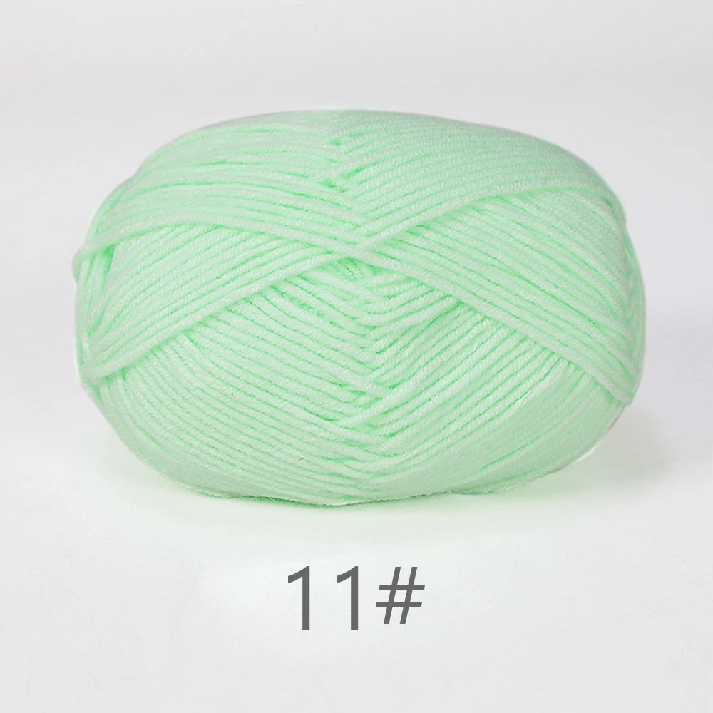 A1-1 50g/Set Soft Milk Cotton Yarn for Crochet Threads for Knitting Wool DIY Craft Sweater Hat Baby Wool Hand Knitting wholesale
