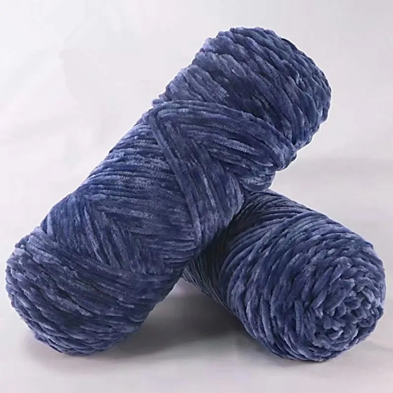 NONECN Polyester Velvet Chenille Yarn For Amigurumi 100g 130m