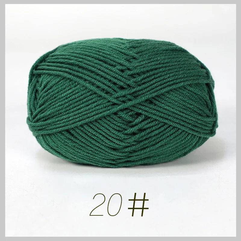 A1-1 50g/Set Soft Milk Cotton Yarn for Crochet Threads for Knitting Wool DIY Craft Sweater Hat Baby Wool Hand Knitting wholesale