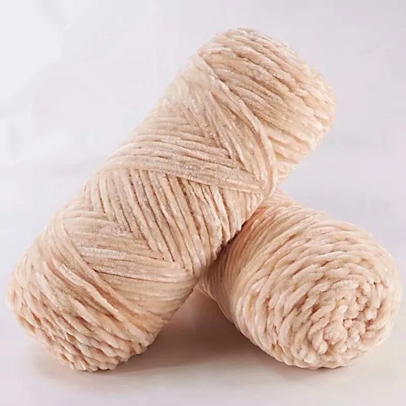 NONECN Polyester Velvet Chenille Yarn For Amigurumi 100g 130m