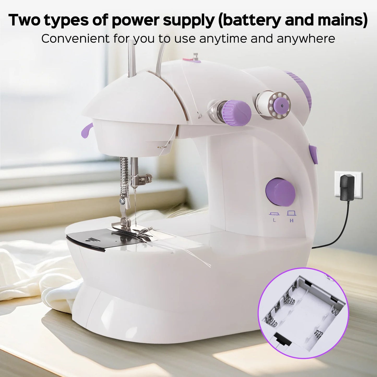 Hign-concerned Portable Electric Sewing Machine With 12 Stitches LED Light