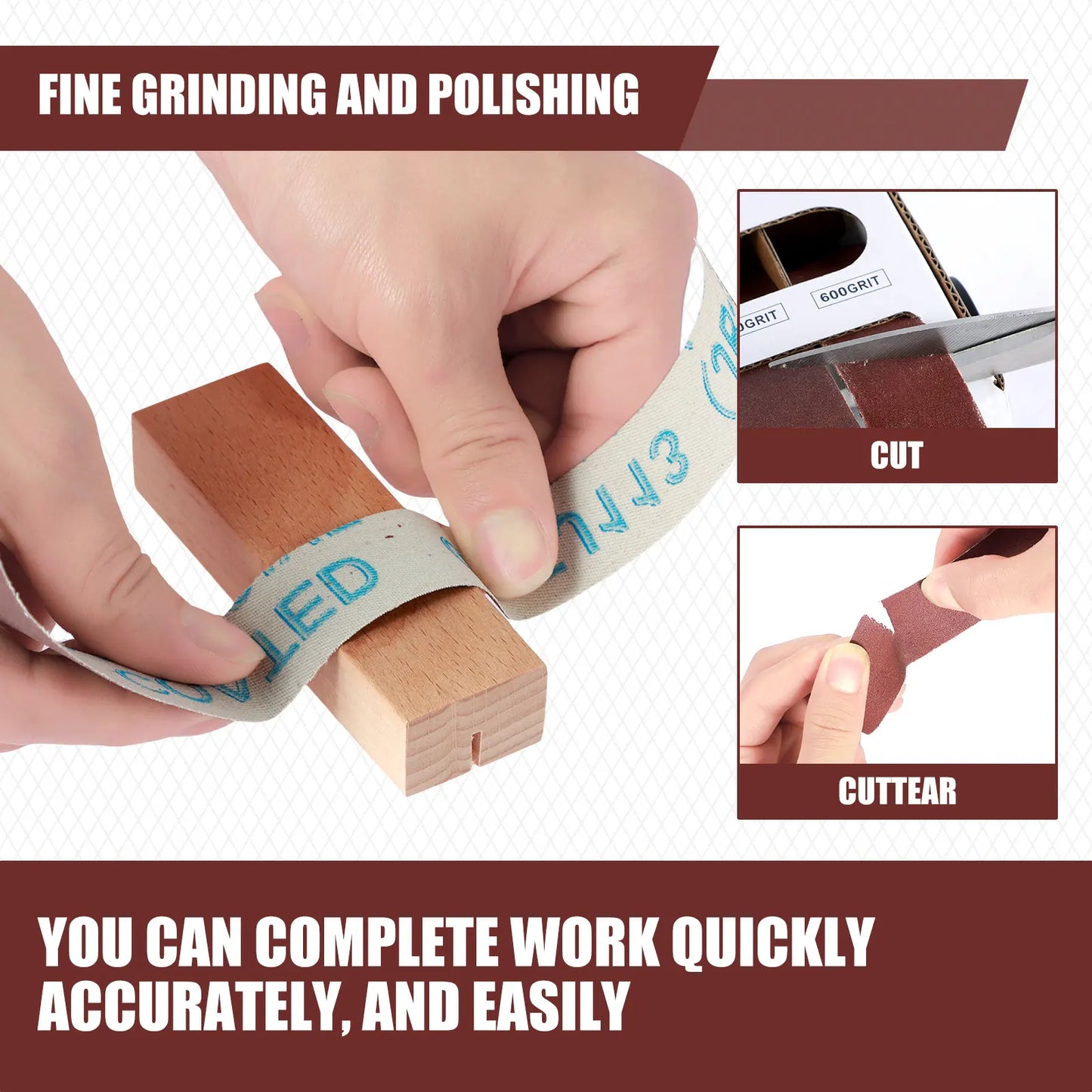 80-600 Grit Sandpaper Rolls for Wood and Metal Polishing