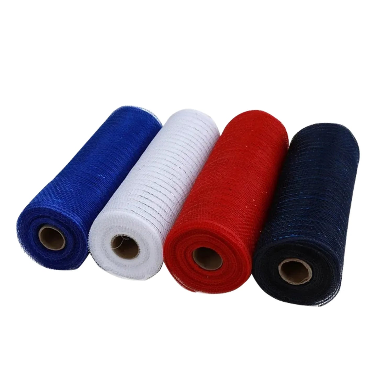4 Rolls 10 Inch Deco Mesh Ribbon for Wreath DIY Crafts