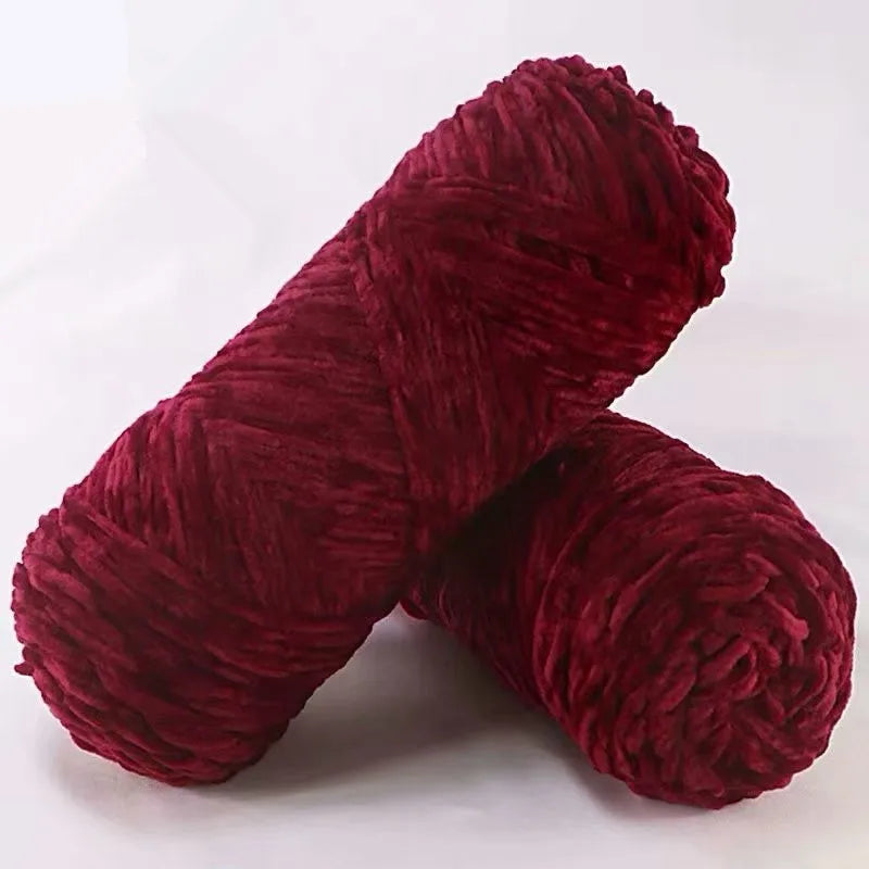 NONECN Polyester Velvet Chenille Yarn For Amigurumi 100g 130m