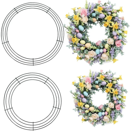 Wire Wreath Frame 2 Pack Metal Ring For DIY Decorations