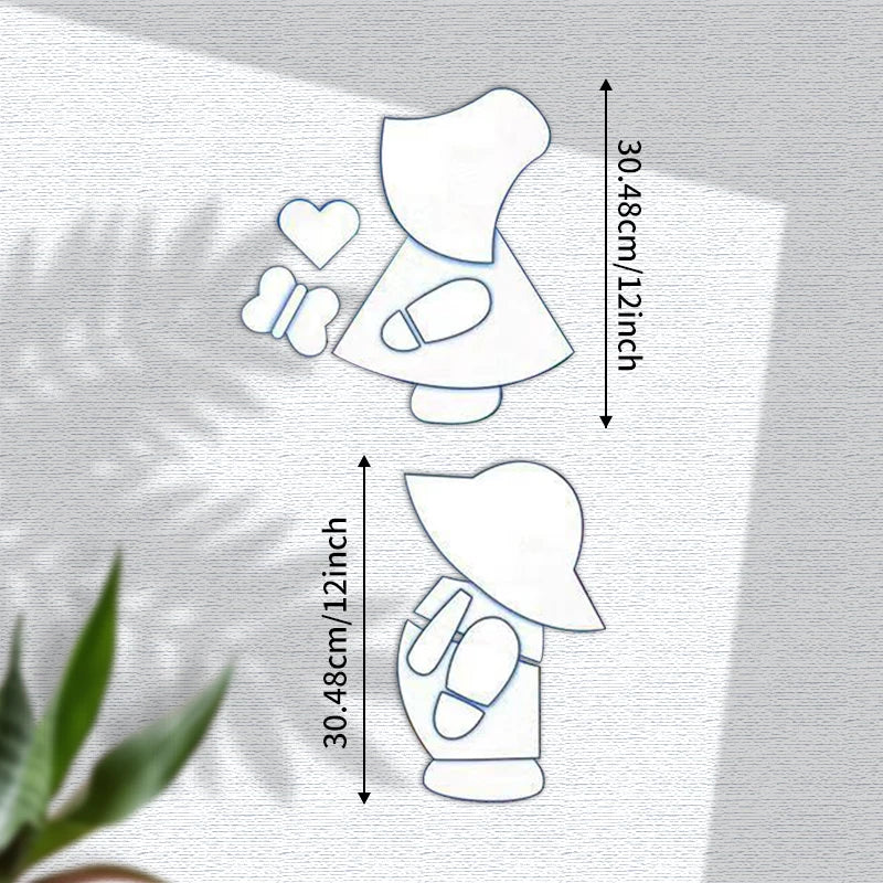 YOMDID 7pcs Standing Boy And Girl Template Acrylic Stencil