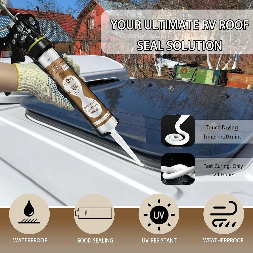 XMSJ RV Roof Sealant Flexible Caulk Non Leveling Adhesion
