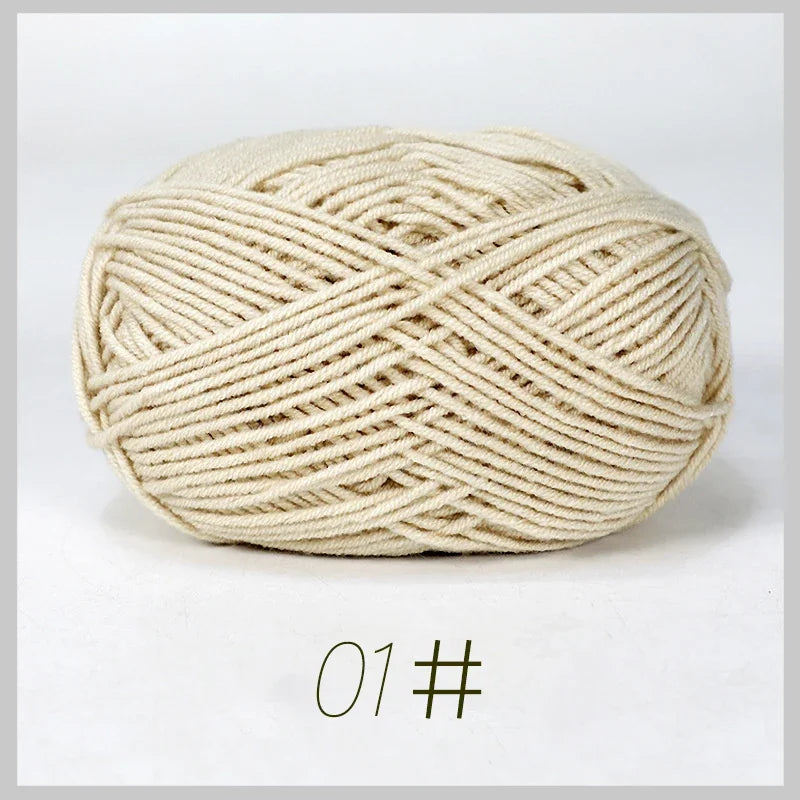 A1-1 50g/Set Soft Milk Cotton Yarn for Crochet Threads for Knitting Wool DIY Craft Sweater Hat Baby Wool Hand Knitting wholesale
