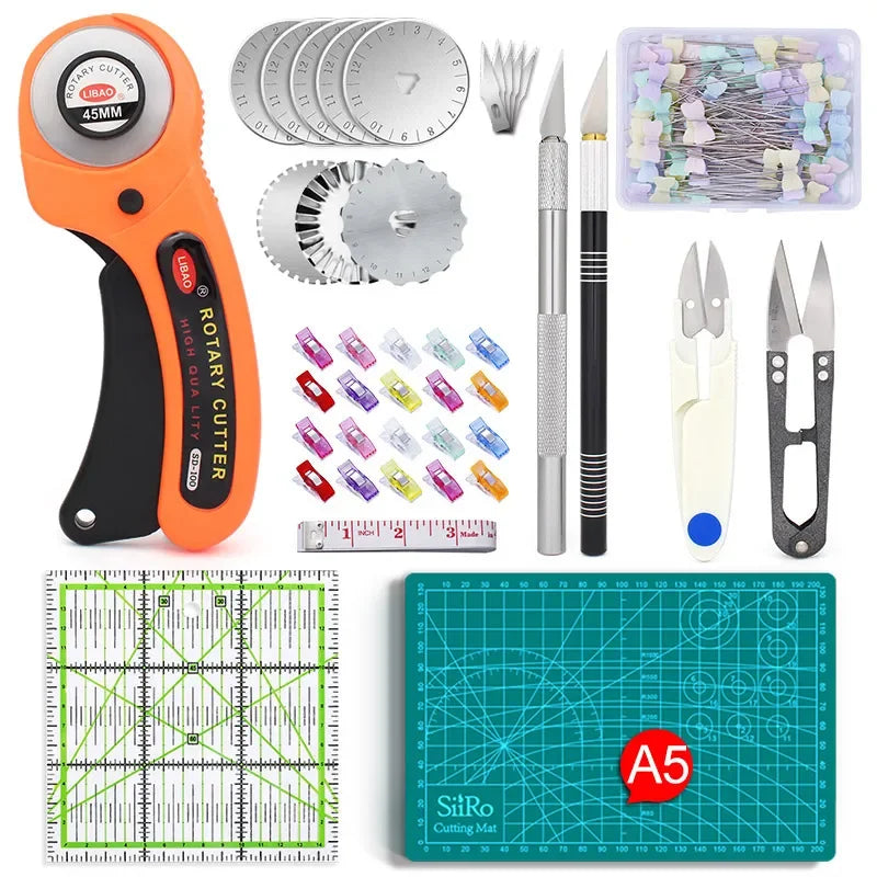Icobbler Rotary Cutter Tool Set With Patchwork Ruler Kit
