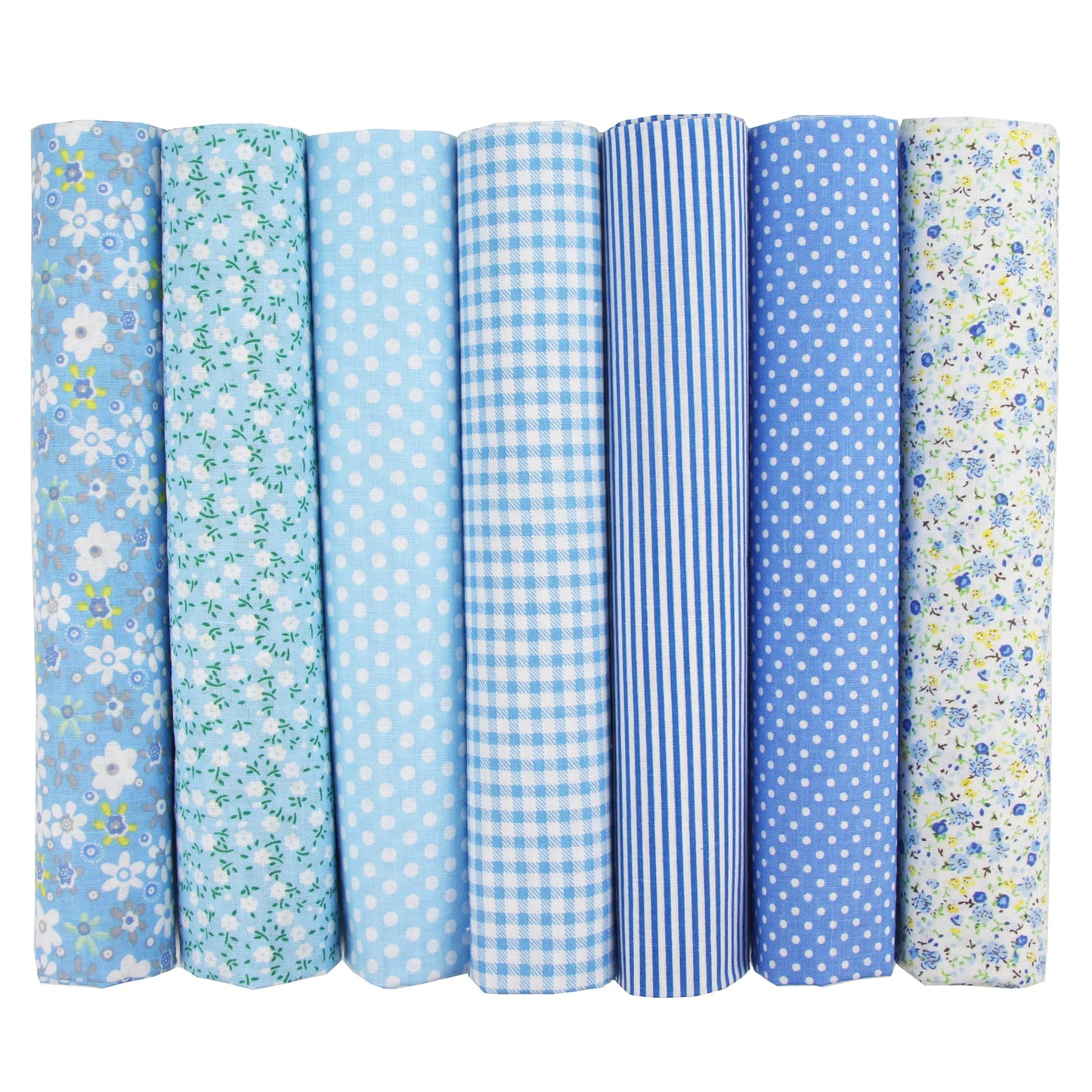 INFEICN Cotton Craft Fabric Squares 7 Pcs for DIY Patchwork