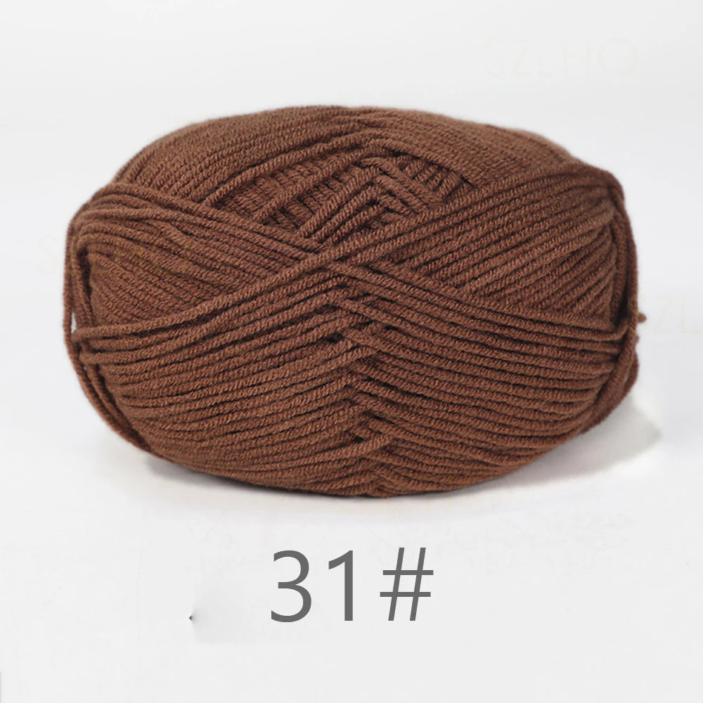 A1-1 50g/Set Soft Milk Cotton Yarn for Crochet Threads for Knitting Wool DIY Craft Sweater Hat Baby Wool Hand Knitting wholesale