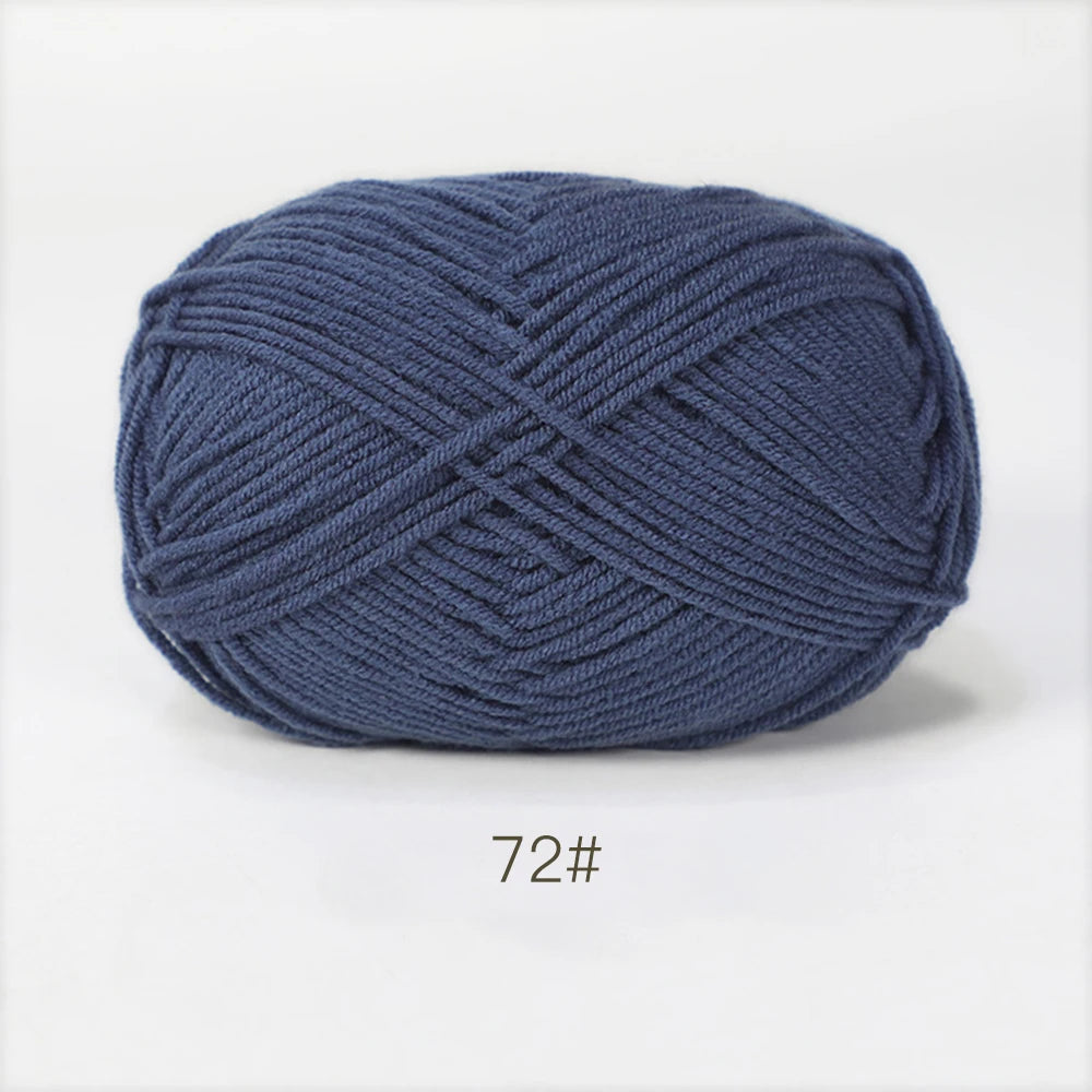 A1-1 50g/Set Soft Milk Cotton Yarn for Crochet Threads for Knitting Wool DIY Craft Sweater Hat Baby Wool Hand Knitting wholesale