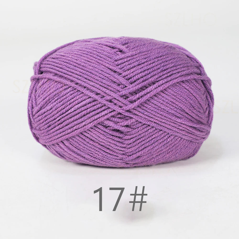 A1-1 50g/Set Soft Milk Cotton Yarn for Crochet Threads for Knitting Wool DIY Craft Sweater Hat Baby Wool Hand Knitting wholesale
