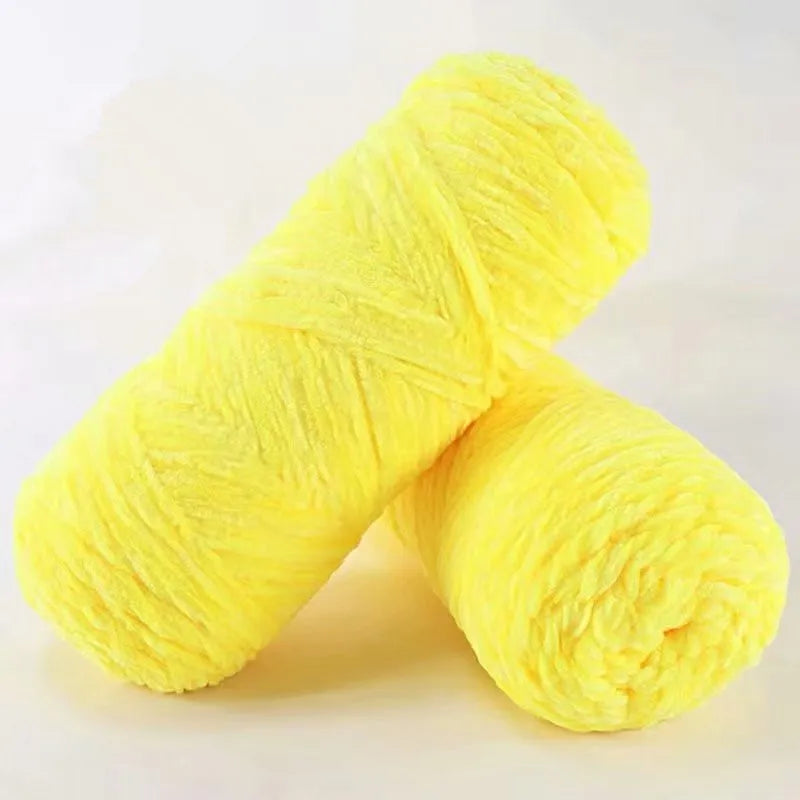 NONECN Polyester Velvet Chenille Yarn For Amigurumi 100g 130m