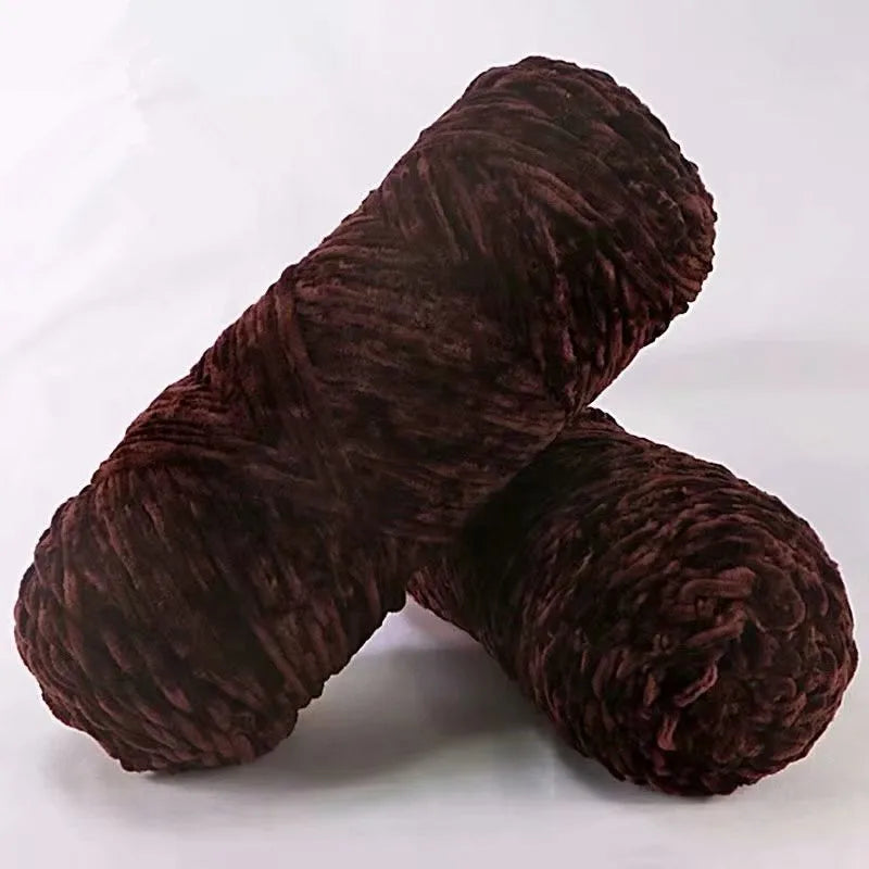 NONECN Polyester Velvet Chenille Yarn For Amigurumi 100g 130m