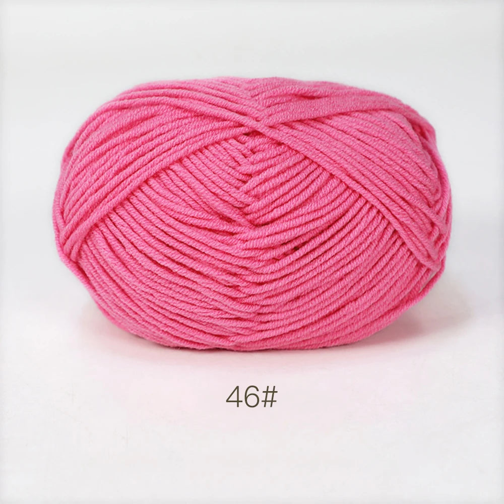 A1-1 50g/Set Soft Milk Cotton Yarn for Crochet Threads for Knitting Wool DIY Craft Sweater Hat Baby Wool Hand Knitting wholesale