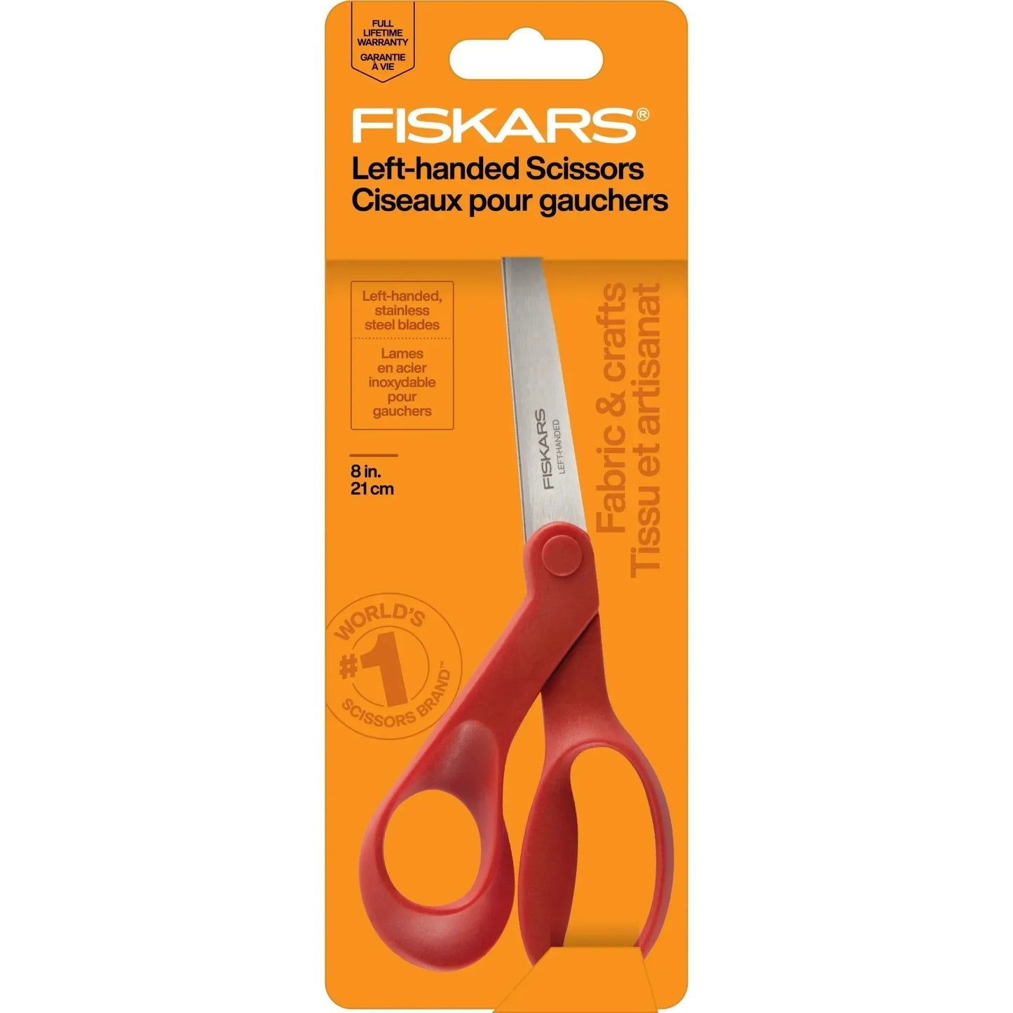 Fiskars Left Handed Fabric Scissors for Sewing and Crafting