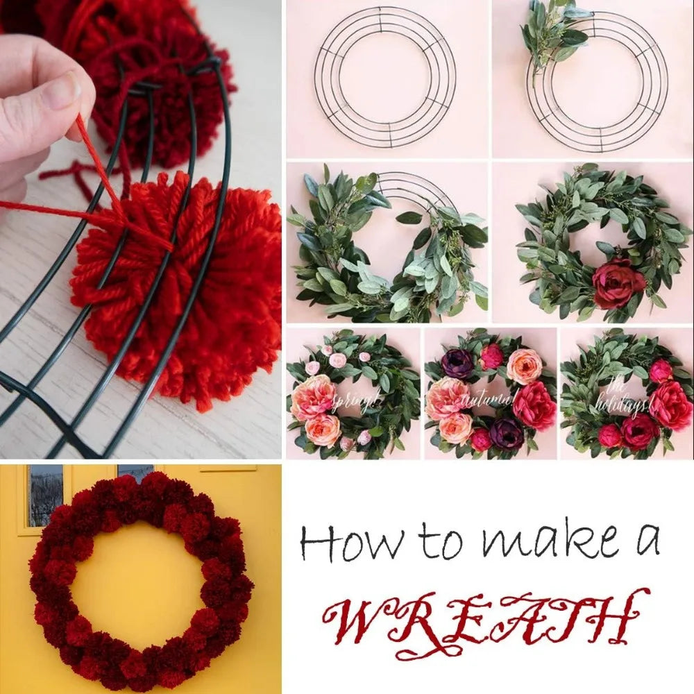 UltraOutlet 8 Pack Wire Wreath Frames Metal Wreath Form