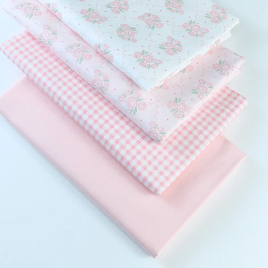 NONECN Floral 100 Percent Cotton Fabric For Girls Dress DIY