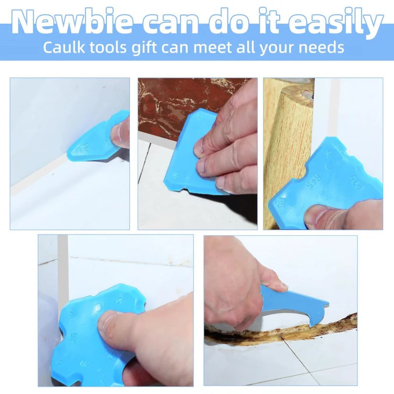 Leikius Caulk Gun Kit No Drip Silicone Caulking Tool Set