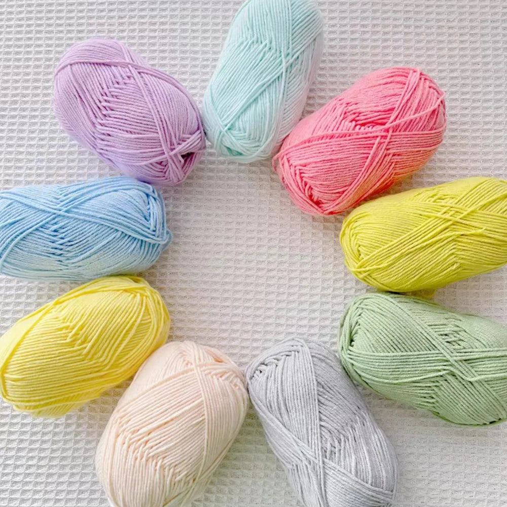 A1-1 50g/Set Soft Milk Cotton Yarn for Crochet Threads for Knitting Wool DIY Craft Sweater Hat Baby Wool Hand Knitting wholesale