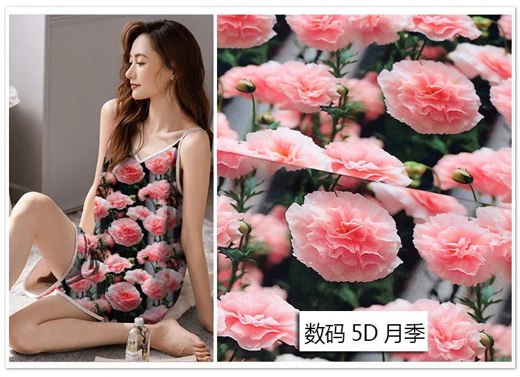 CN Zhejiang 3D Printed Rayon Fabric By The Meter Dress